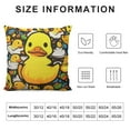 thumbnail image 5 of Nawypu  Cute Rubber Ducky Throw Pillow Covers Yellow Cartoon Ducks Pillow Cushion Cases Square Pillowcases for Sofa Bedroom Living Room Car, 5 of 5