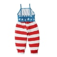 thumbnail image 4 of Herrnalise Girls Children's Summer Independence Day Romper Sling Sleeveless Backless Short Jumpsuit kids clothes, 4 of 8