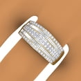 thumbnail image 4 of Dazzlingrock Collection 1.10 Carat (ctw) 14K Round & Baguette Cut Diamond Anniversary Wedding Band 1 CT, Yellow Gold, Size 6, 4 of 4