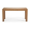 thumbnail image 3 of Plank+Beam 60" Modern Dining Table for 4, Solid Wood Rectangular Kitchen Table, Pecan Wirebrush, 3 of 10