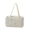 thumbnail image 3 of Bolso de mano elegante para mamás modernas, diseño exclusivo en tono neutro; Bolsa de pañales, bolsa de mano para mujer, bolsa de maternidad para Flor marrón, 3 of 8