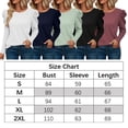 thumbnail image 2 of Womens Pullover Casual Crewneck Solid Color Sweatshirt Long Sleeve Tops Shirts, 2 of 3
