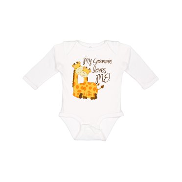 Inktastic My Grammie Loves Me Boys or Girls Long Sleeve Baby Bodysuit