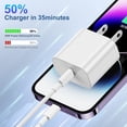 thumbnail image 2 of iPhone Fast Charger,3 Pack 20W USB C Wall Charger Block Adapter with 10FT Long Fast Charging Cable Compatible for iPhone 14/13/12/11/Pro/Pro Max/XS/Mini, iPad, 2 of 7