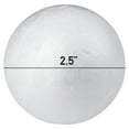 thumbnail image 2 of MT Products 2.5" White Polystyrene Foam Balls for Crafts - Pack of 18, 2 of 8