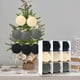 thumbnail image 4 of Adornos de árbol de Navidad flocados - Bolas de plástico de 3,1 pulgadas en pack de 9 con cuerda colgante para decoración navideña, 4 of 5