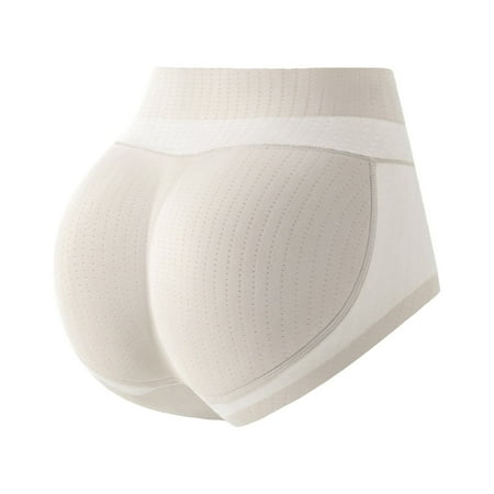 Women Lifter Panties Seamless Pads Enhancer Underwear Padded Panty Tummy Control Boyshorts White S