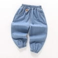 thumbnail image 2 of Odeerbi 2-10 Years Toddler Boys Girls Jeans Jogger Denim Pants Elastic Waist Cowboy Pants with Pocket, 2 of 6