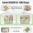 thumbnail image 4 of 100 Envelopes Money Saving Challenge Binder, to Save $5,050, 10,000 and $500, 100 Days, 52 Weeks and 30 Days Challenge Binder, A5 Money Saving Planner Cash Envelope Binder, 4 of 9