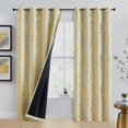 thumbnail image 2 of Cortinas opacas FMFUNCTEX, color marfil y dorado, 213 x 213 cm, 2 paneles, 2 of 9
