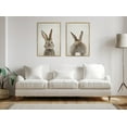thumbnail image 5 of Kate and Laurel Sylvie Bunny Portrait on Linen and Bunny Tail on Linen Framed Canvas Wall Art Set by Amy Peterson Art Studio, 2 Piece 23x33 Bright Gold, Cute Animal Art for Wall, 5 of 6