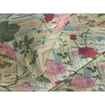 thumbnail image 3 of Ambesonne Flowers Quilted Coverlet 3 Pcs, Victorian Floral Pattern, Queen Size, Pink and Multicolor, 3 of 4