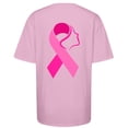 thumbnail image 5 of Yuncity Womens Shirts Awareness Month Graphic Tee Cancer Awareness Casual Crew Neck Pink Ribbon Print Top For Women Soft Blend T-Shirts Size L Pink, 5 of 5