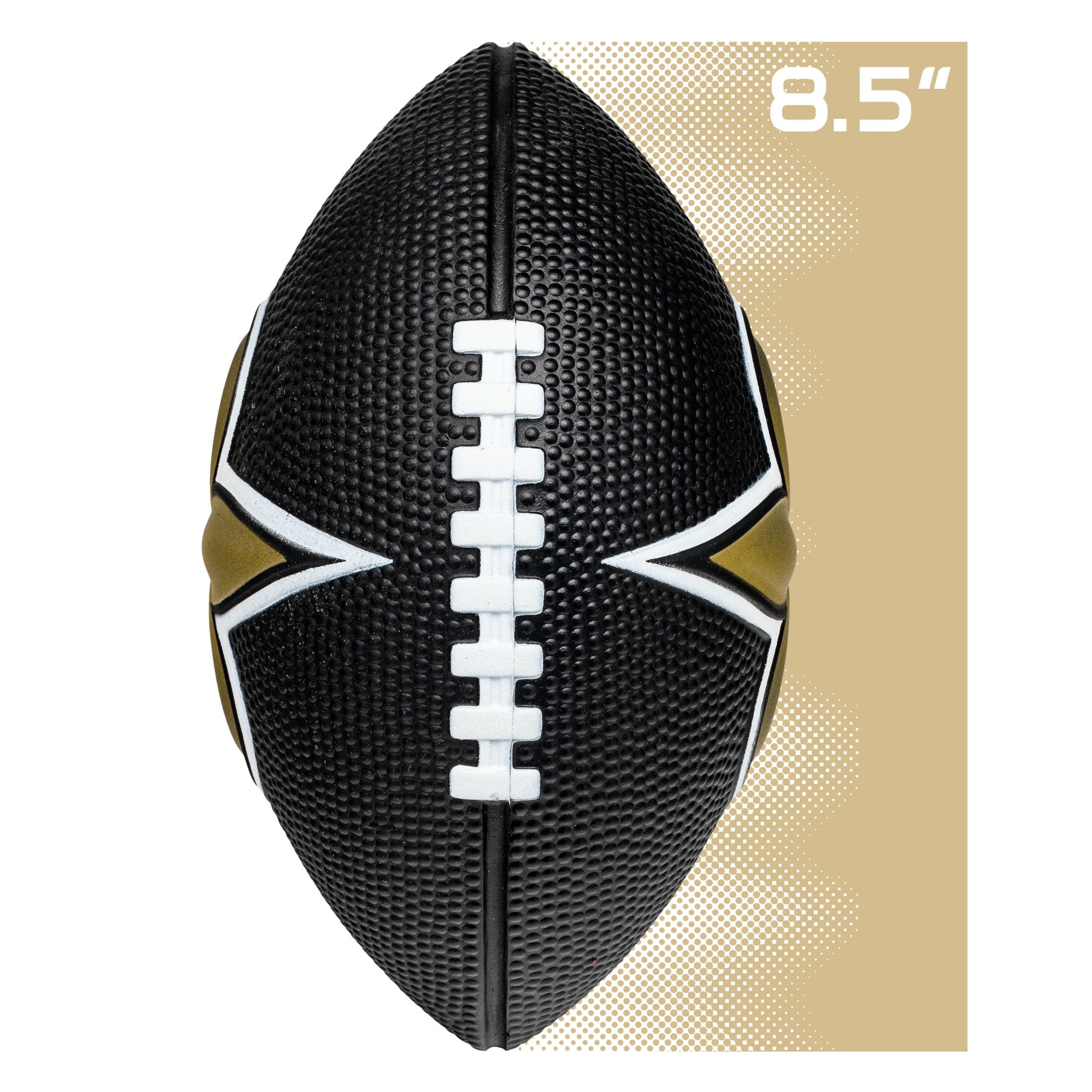 Franklin Sports NFL New Orleans Saints Football - Kids Foam Football - Soft Football - Mini Size - Perfect for Gameday - 8.5" 3D logos!