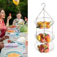 thumbnail image 3 of 3 Tier Fruit Basket, Space Saving Hanging Fruit Storage Basket Multifunctional  For Vegetable For Balcony, 3 of 8