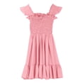 thumbnail image 4 of Otqutp Girls' U-Neck Casual Cotton Dress 2025 Trendy Tank Top Sundress for Kids 4-10 Years - Solid Color Everyday Outfit, 4 of 5