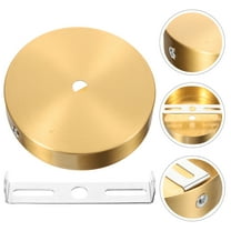 FRCOLOR 2pcs Brass Modern Pendant Chandelier Ceiling Canopy Diy Ceiling Light Base Plate Wall Lamp Hanging Light Fixture