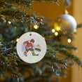 thumbnail image 7 of 3drose, Ice Hockey Superpower Goalie, Circle Porcelain Ornament, 7 of 7