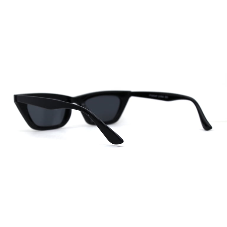 Womens Narrow Rectangle Chic Plastic Cat Eye Sunglasses All  display picture 1