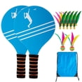 thumbnail image 1 of QualitChoice Wooden Paddle Ball Racket Set Beach Ball Play Set Paddle Ball Kits for Kids Adults, 1 of 6
