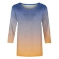 thumbnail image 5 of Women's Long Sleeve Tops Fashion Tees Casual Crewneck 3 4 Sleeve Loose T Shirt Ladies Tops Blouses Shirts, 5 of 6