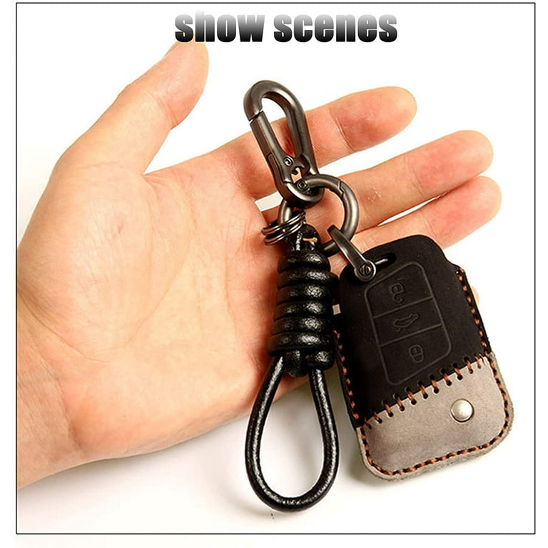 Leather Car Key Chain Clip - Carabiner Keychain with Quick-Release Key  Rings for Men Women | Easy to Organizer Multiple Keysets