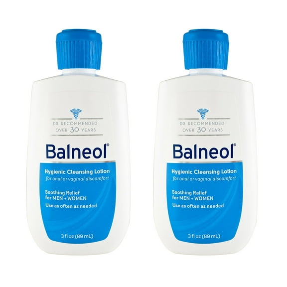 Balneol Hygienic Cleansing Lotion, Soothing Relief for Sensitive Areas, 3 oz, Pack of 2