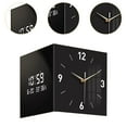 thumbnail image 6 of deevoka Corner Clock Creative Double Sided Wall Clock for Room Office 26cmx26cm, 6 of 9