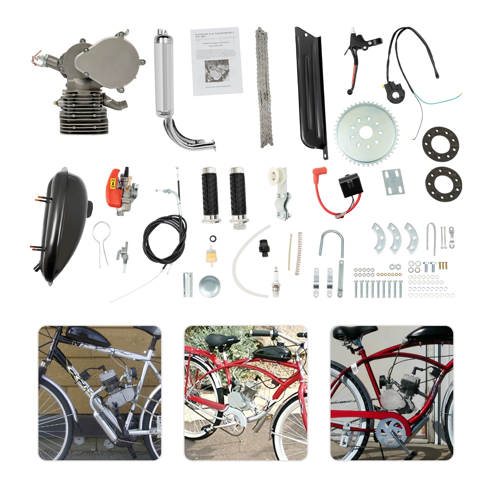 Bike Conversion Kit Stroke Bicycle Engine Kit Amazon 80cc