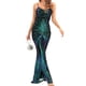thumbnail image 5 of Vestidos Puntoco para mujer, vestido de verano a la moda con lentejuelas, vestido brillante con purpurina para fiesta y discoteca, falda larga envolvente, vestido formal de noche, 5 of 9