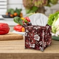 thumbnail image 3 of ZUXONGSY Floral Square Tissue Box Covers Modern PU Leather Tissue Box Holder Decorative Tissue Boxes Covers Wear Resistant Tissue Cover for Women Gifts for Women Friends, 3 of 7