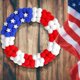 thumbnail image 1 of Independence Day Wreath Patriotic Wreath Front Door Wreath Door Hanging Independence Day Decorations Flag Wreath, 1 of 5