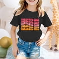 thumbnail image 2 of Hessimy Girls Ruffle Sleeve T Shirts Summer Short Sleeve Casual Cute Crewneck Tops Tees(Black,8-9 Years), 2 of 4