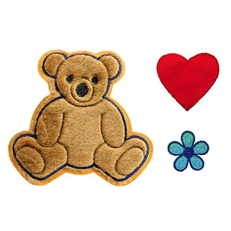 - Altotux Brown Teddy Bear Red Heart Blue Flower Kaylee Firefly Costume Embroidered Sew On Patches Applique DIY Cosplay Craft Supplies