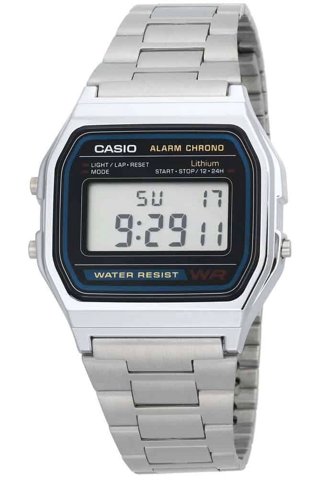 Casio Men's Glossy Resin Digital Sport Watch, Black W214HC