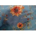 thumbnail image 4 of oneOone Cotton Silk Grayish Blue Fabric Flower & Leaves Watercolor Quilting Supplies Print Sewing Fabric By The Yard 42 Inch Wide, 4 of 4