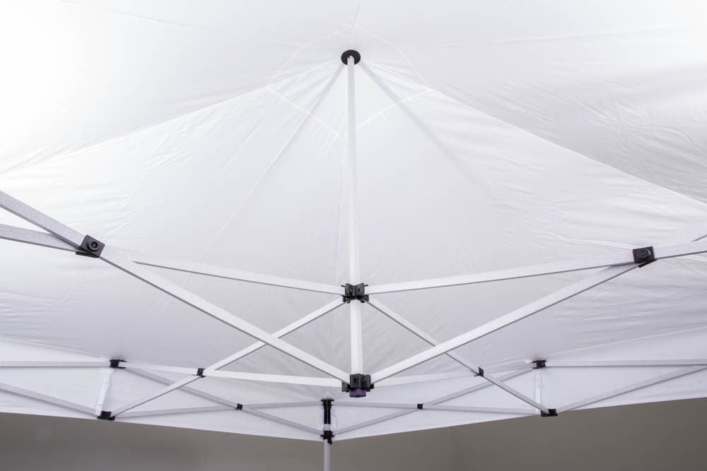 Impact Canopy 10 x 10 Pop Up Canopy Tent, Straight Leg Shelter, Steel Frame, Roller Bag, White