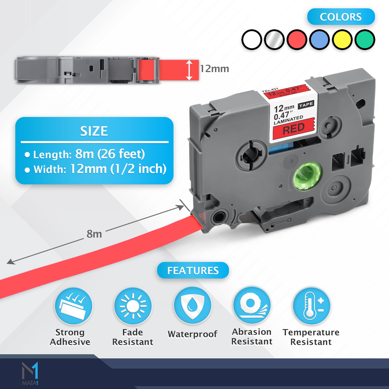 NEOUZA 2PK Compatible for Brother P-Touch Laminated Tze Tz Label Tape Cartridge 6mm x 5m TZe-B11 Black on Orange Fluorescent