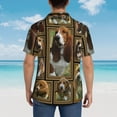 thumbnail image 6 of Basset Hound Hawaiian Shirts For Men, Summer Short-Sleeve Relaxed-Fit Button-Down Shirts Medium, 6 of 9