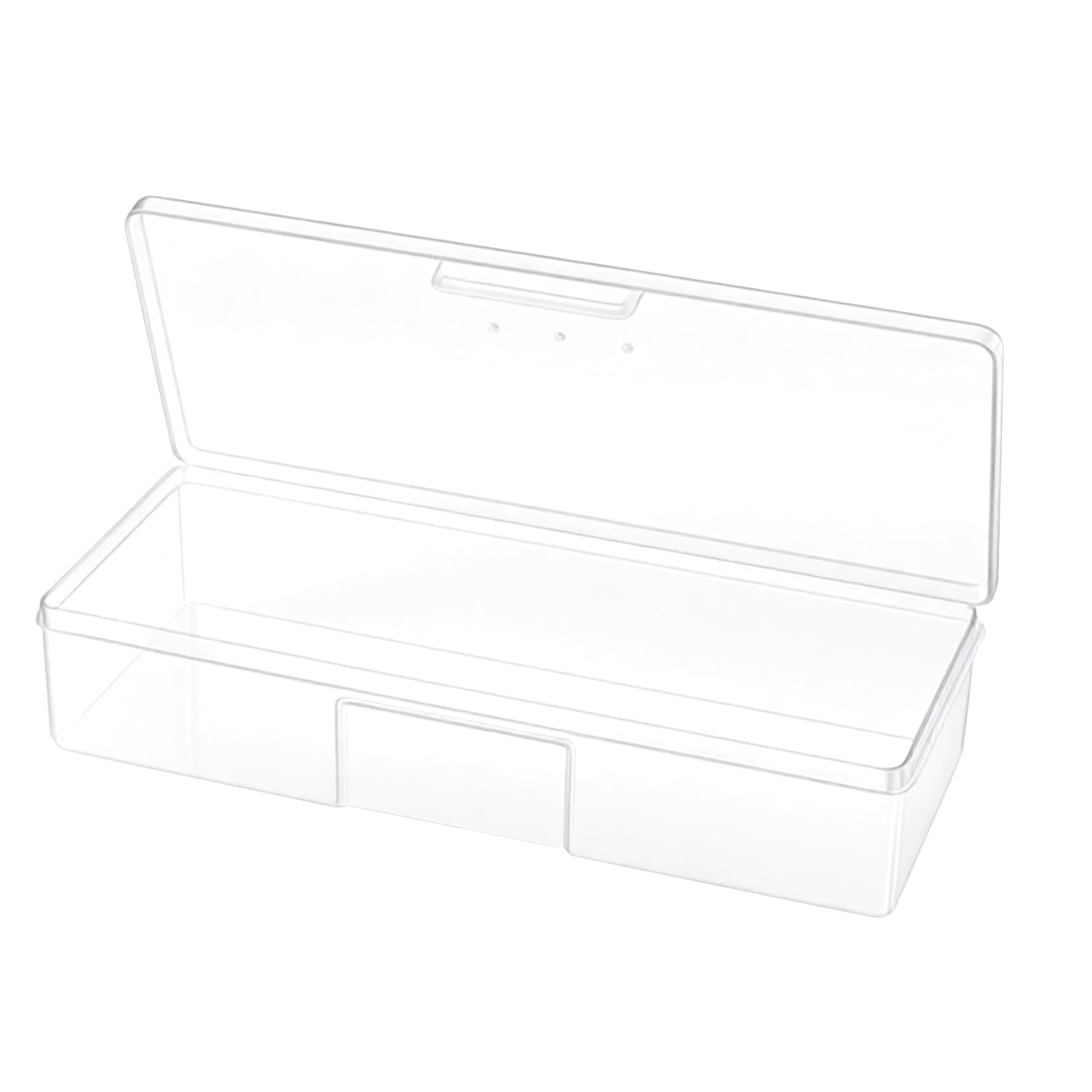 24 Pack Clear Pencil Boxes  Small Storage Box With Snap Lid Rectangle Mini Plastic Containers For Crayon Beads And Crafts 7.6 X 3 1.5 Inch