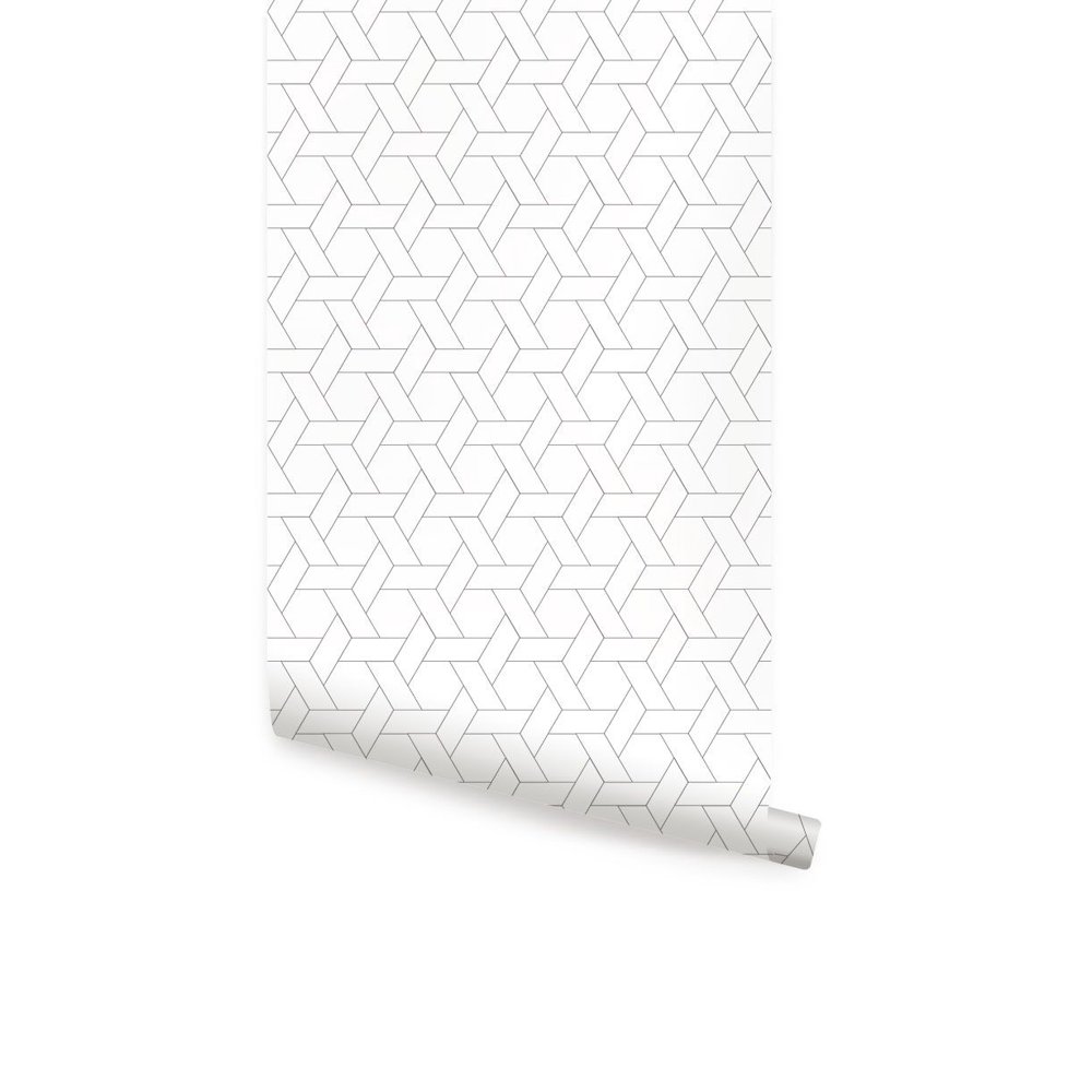 Hexagon Basket Weave Peel and Stick Wallpaper - Walmart.com - Walmart.com