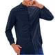thumbnail image 2 of pstuiky mangas largas para hombre, Camisa informal de manga larga con cuello alto y botones especiales de color sólido para hombre. camisetas de hombre xl, 2 of 6