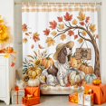 thumbnail image 5 of Shower Curtains for Bathroom-72"x72",Fall Pumpkin Sunflower Leaf Tree Waterproof Bath Curtain Grommet Shower Curtain Set, 5 of 7