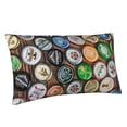 thumbnail image 2 of Bingfone Beer Caps Printed Pillowcase 20x36 inches - Standard Pillow Cases with Envelope Closure,Gifts for Women Men, 2 of 9