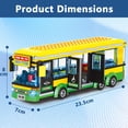 thumbnail image 6 of School Bus Building Set - 488 Pcs Realistic Educational Toy with Moving Wheels, STEM Construction Kit Compatible with Major Brands, 6 of 7