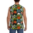 thumbnail image 4 of Uemuo Balls Pattern Men's Sleeveless T-Shirt,Muscle Athletic Tank Top, Moisture-wicking Quick-dry Breathable Classic Tee Top for Gym Run Outdoor Sports-Medium, 4 of 8