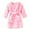 Pink, variant on GYRATEDREAM Boys Girls Bathrobes,Toddler Boy Girl Robes,Children's Plush Soft Coral Fleece Hooded Pajamas Sleepwear for 6-7Y White