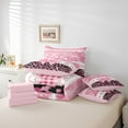 thumbnail image 5 of Manfei Polka Dot Bow-tie Twin Bedding Sets 7-Piece for Teen, Kawaii Princess Bedding Comforter Set, Fashion Leopard Cheetah Print Reversible Sheet Sets, Breathable Home Decor, 5 of 7