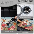 thumbnail image 5 of DISNIMO Universal Car Trunk Mat 29" x 39" Hummingbird Flower Printed Durable Scratch-Proof Back Cargo Mat with Non-Slip Backing All Weather Pet Cargo Liner Suitable for Most Cars Models, 5 of 7