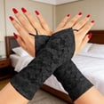thumbnail image 1 of Elegant Short Fingerless Lace for Wedding Party Performance Evening Dress Fusion Glitter Rhinestone Accessory Apparel, 1 of 3